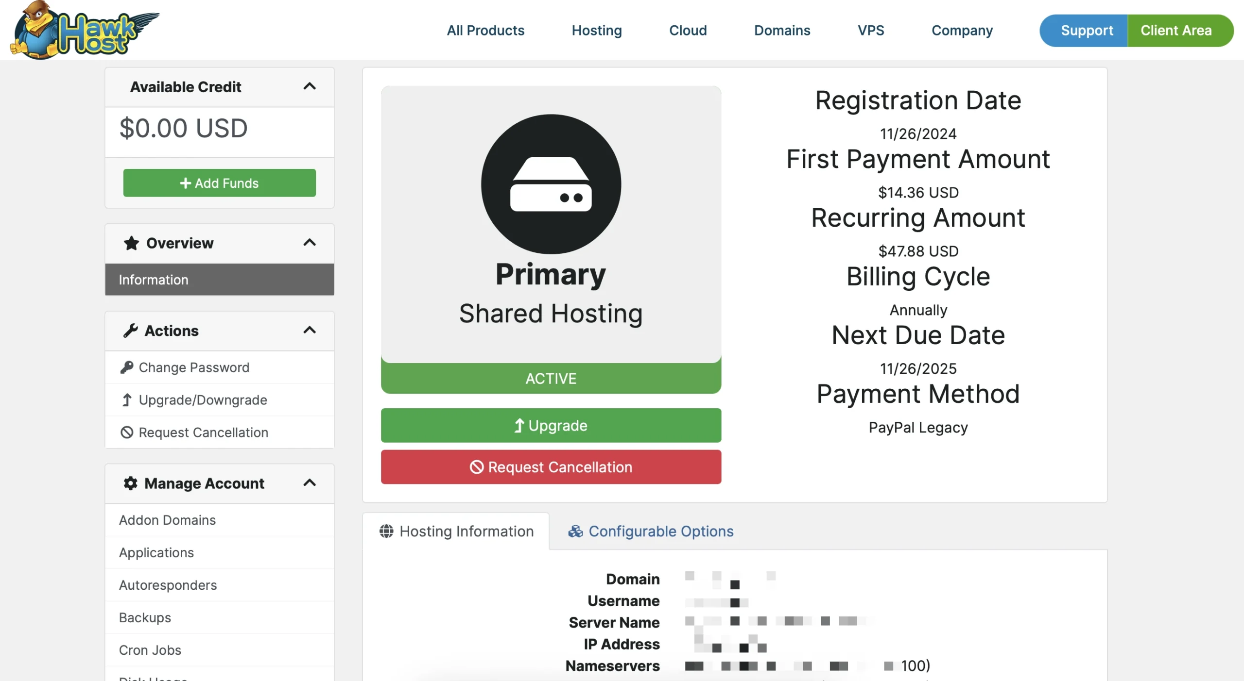 Mua hosting hawkhost