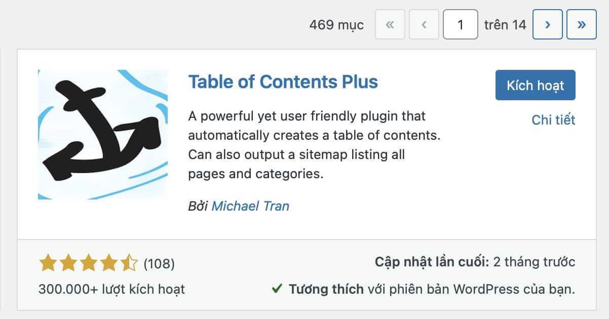 Table of Contents Plus Plugin