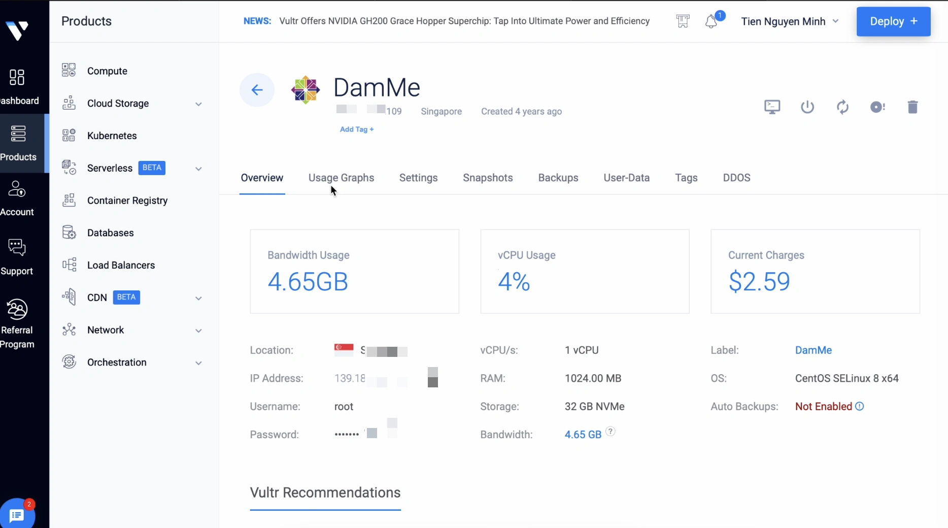chuyen vultr vps ve azdigi hosting