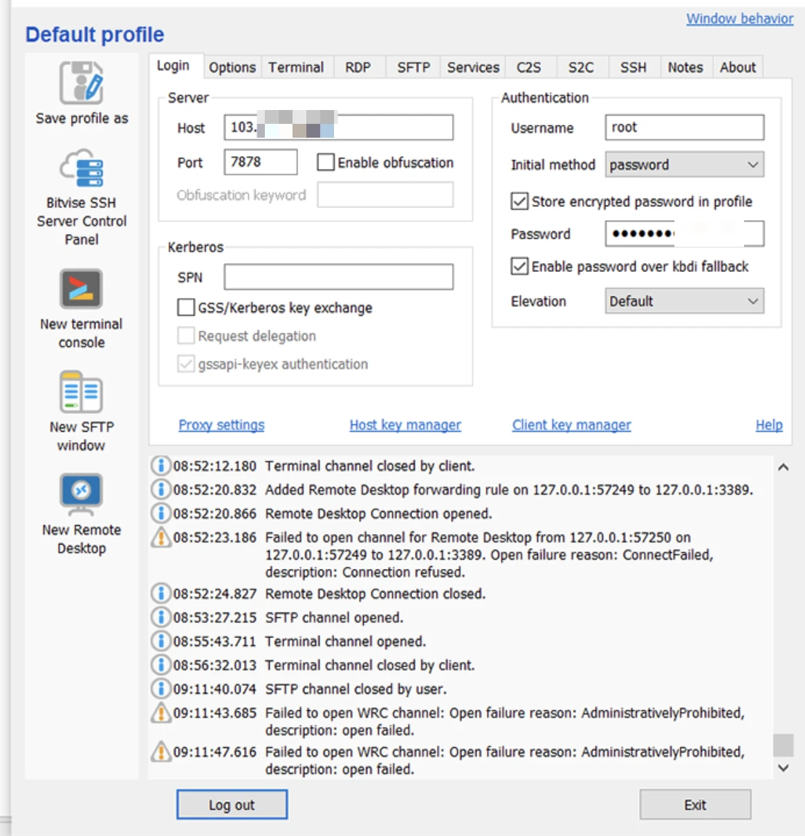 dang nhap ssh vps