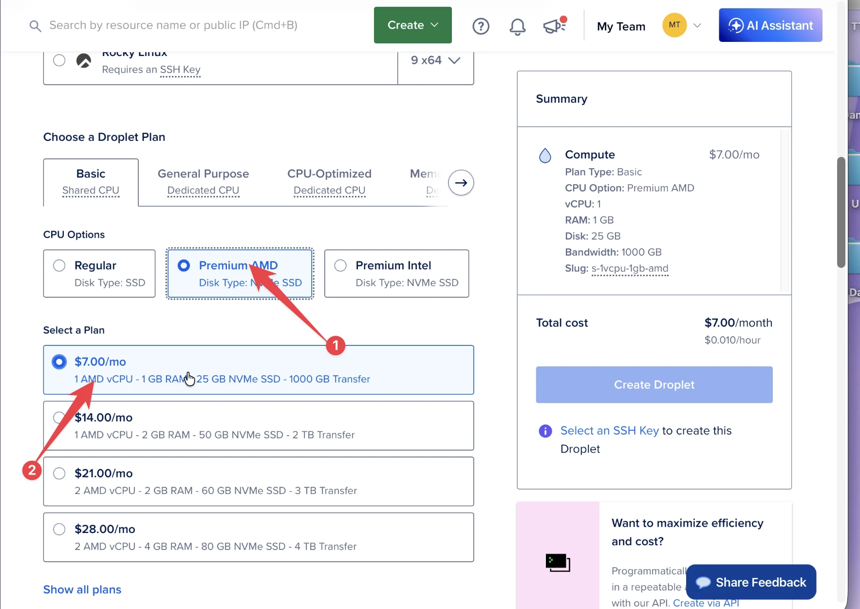 Tạo VPS Mới Trên Digital Ocean
