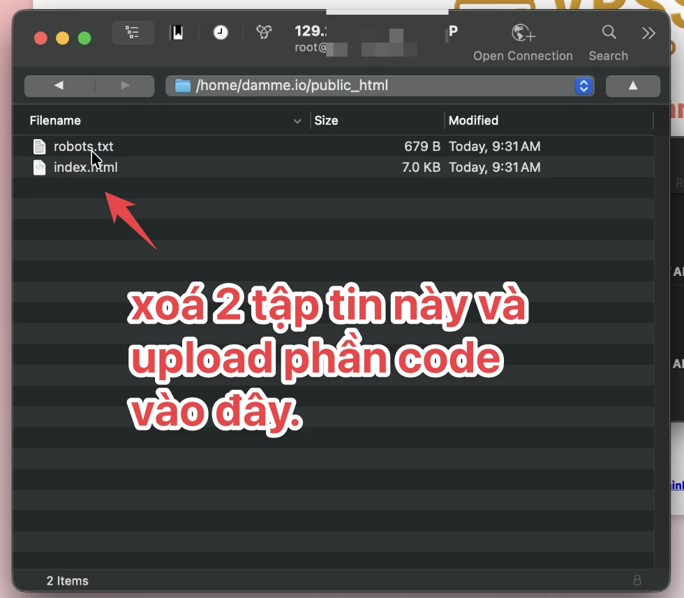 ftp code public_html